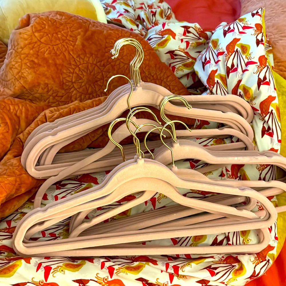 Set of velvet hangers